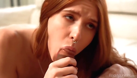 Sexy blonde babe with big tits gets her ass fucked