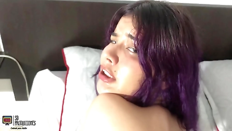 Sexy brunette hair with a girl