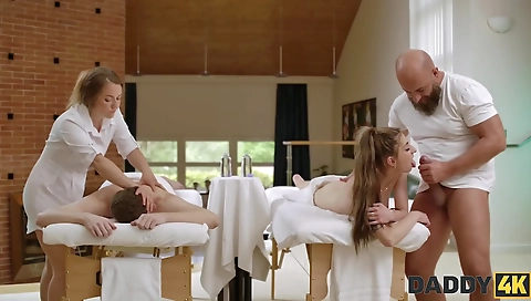 Sexy blonde with perfect ass fucking