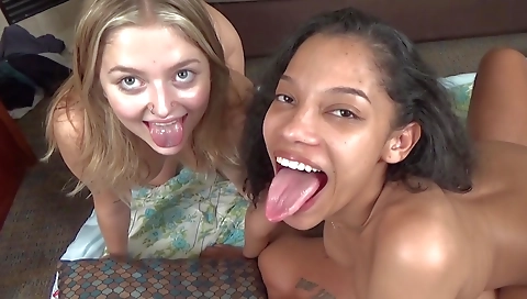 Cute blonde fucked and creamed